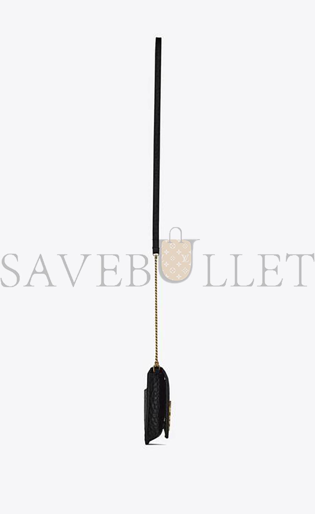 Y*L cassandre phone holder with strap in shiny crocodile-embossed leather 635095dnd1j1000 (18*11*2.5cm)