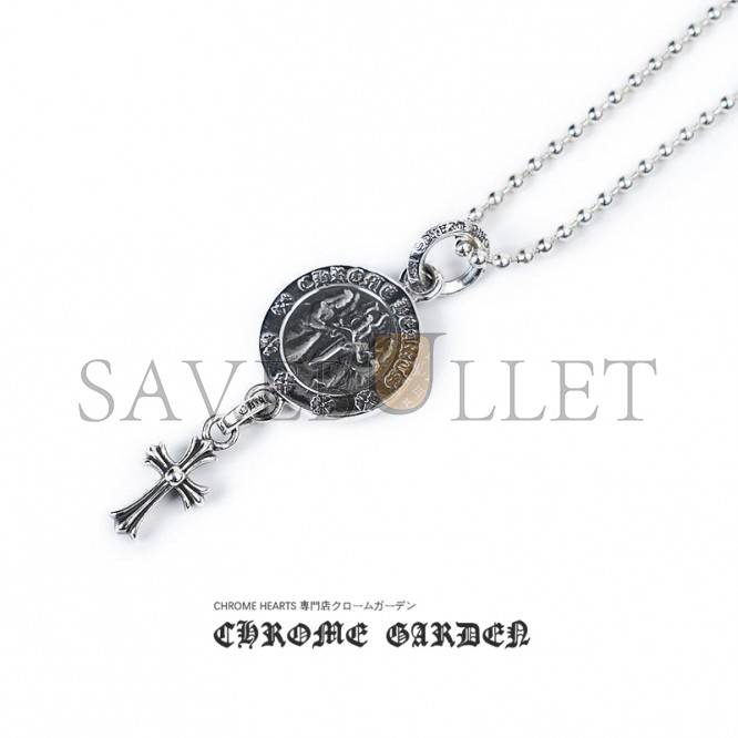 Ch**me He**ts angel medallion baby cross charm