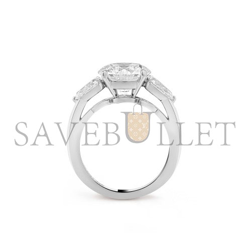 V*N CL*F arpels motifs petales solitaire, 3.19 ct dfl - platinum vcarp4sf00
