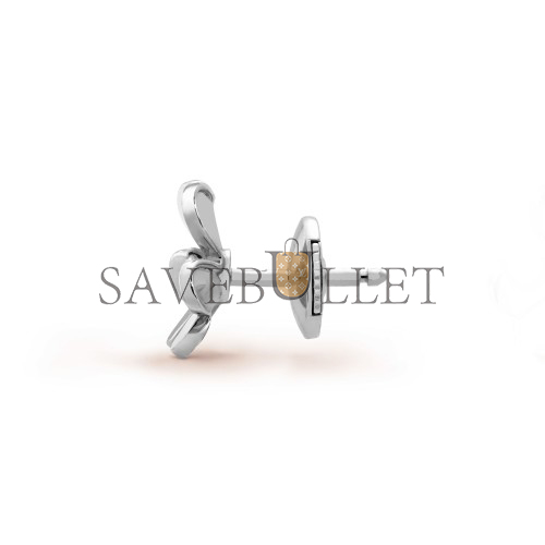 V*N CL*F arpels frivole earrings, mini model - white gold, diamond vcarp0j600