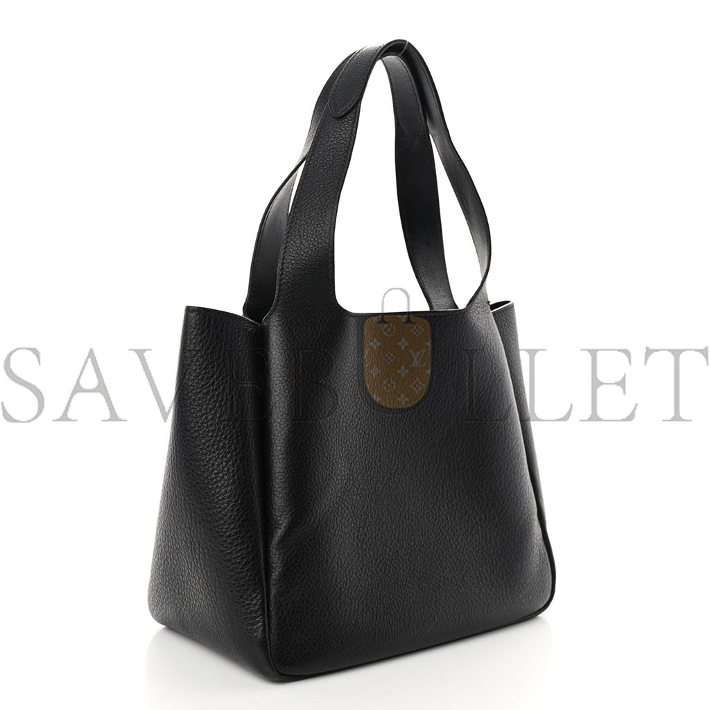Pra*a vitello daino soft medium dynamique tote black (25*22*13cm)