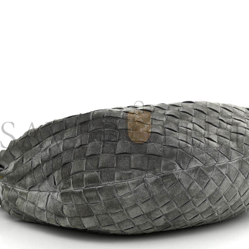 bo*te*ga Ve*ne*ta suede calfskin intrecciato teen jodie hobo thunder (36*22*13cm)
