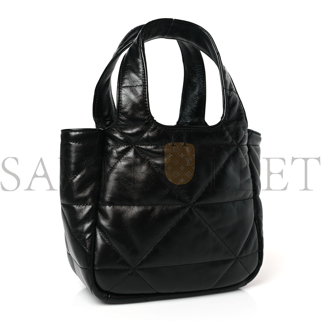 Pra*a nappa quilted small tote black (29*24*11cm)