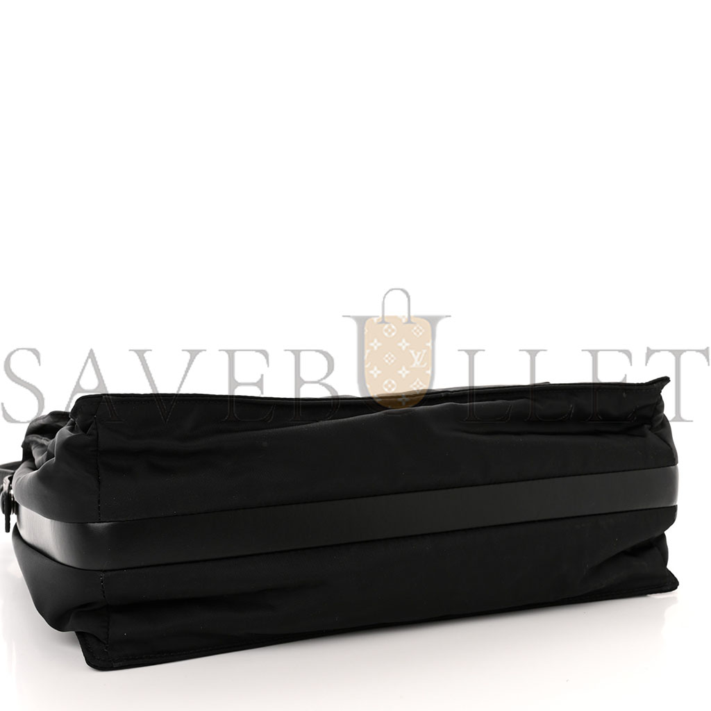 Pra*a re-nylon small padded shoulder bag black (36*29*15cm)