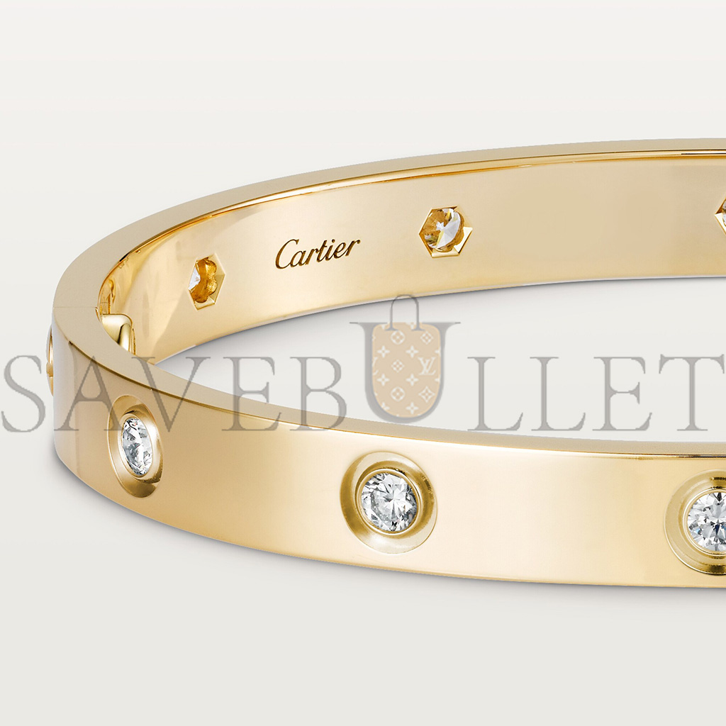 Ca*t*er love bracelet, 10 diamonds b6070317