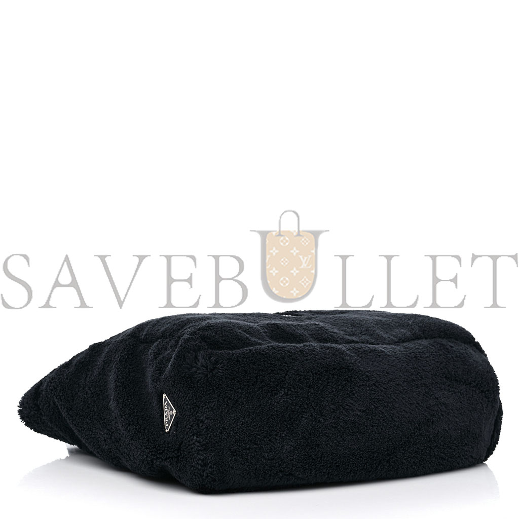 Pra*a terry tote bag black white (39*33*14cm)