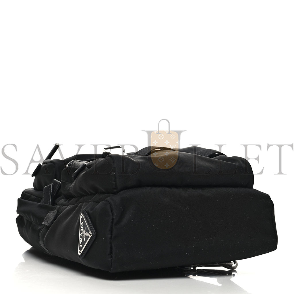 Pra*a tessuto nylon montagna sling backpack black (32*20*6cm)