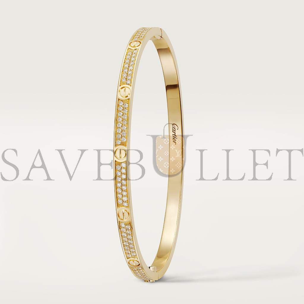 Ca*t*er love bracelet, small model, paved n6710617