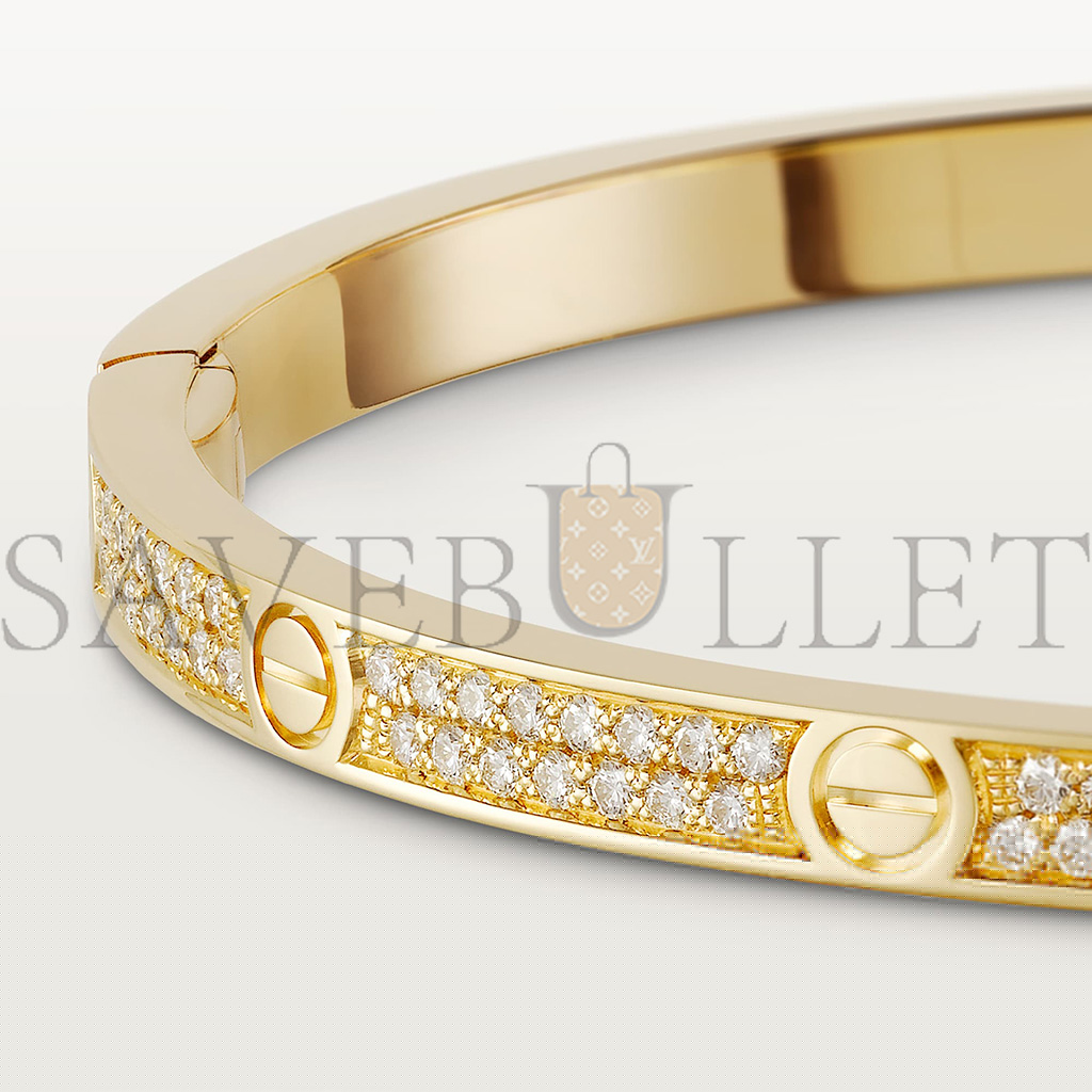Ca*t*er love bracelet, small model, paved n6710617