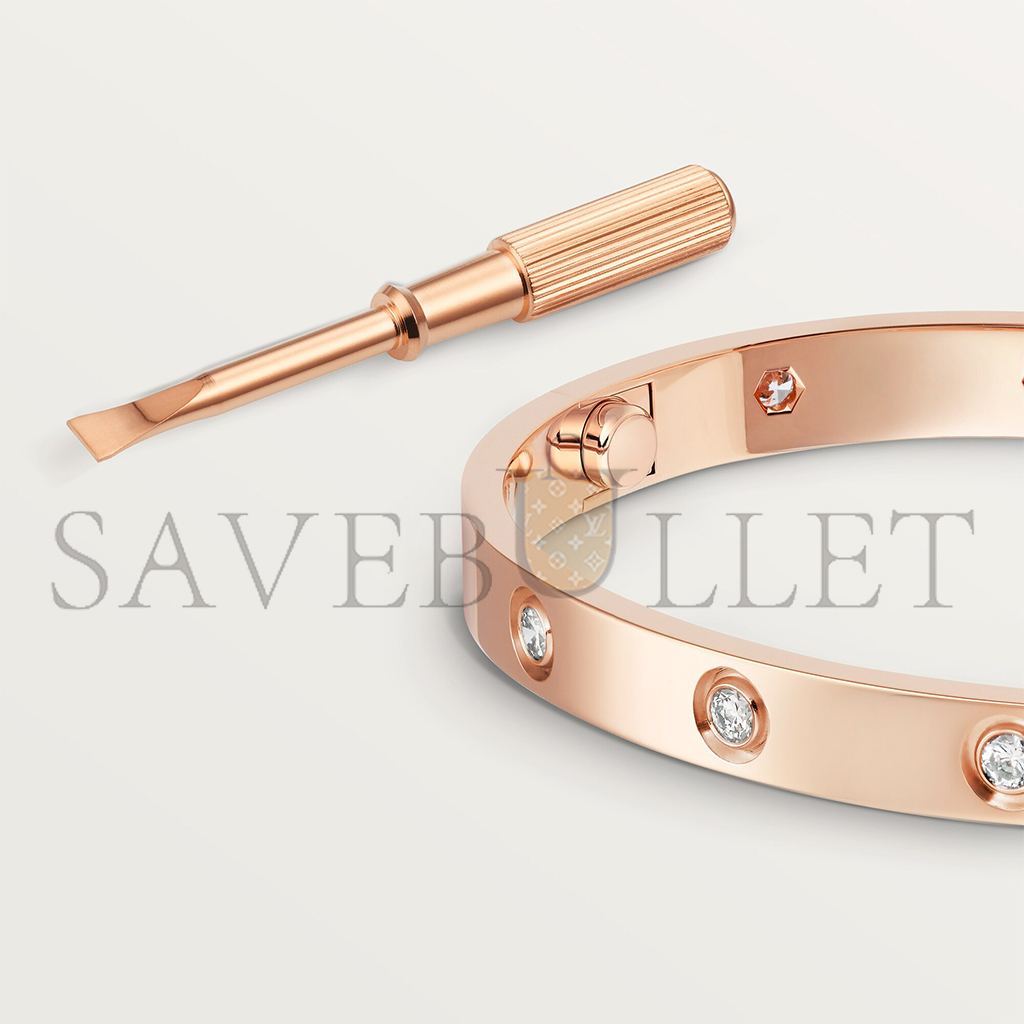 Ca*t*er love bracelet, 10 diamonds b6070217