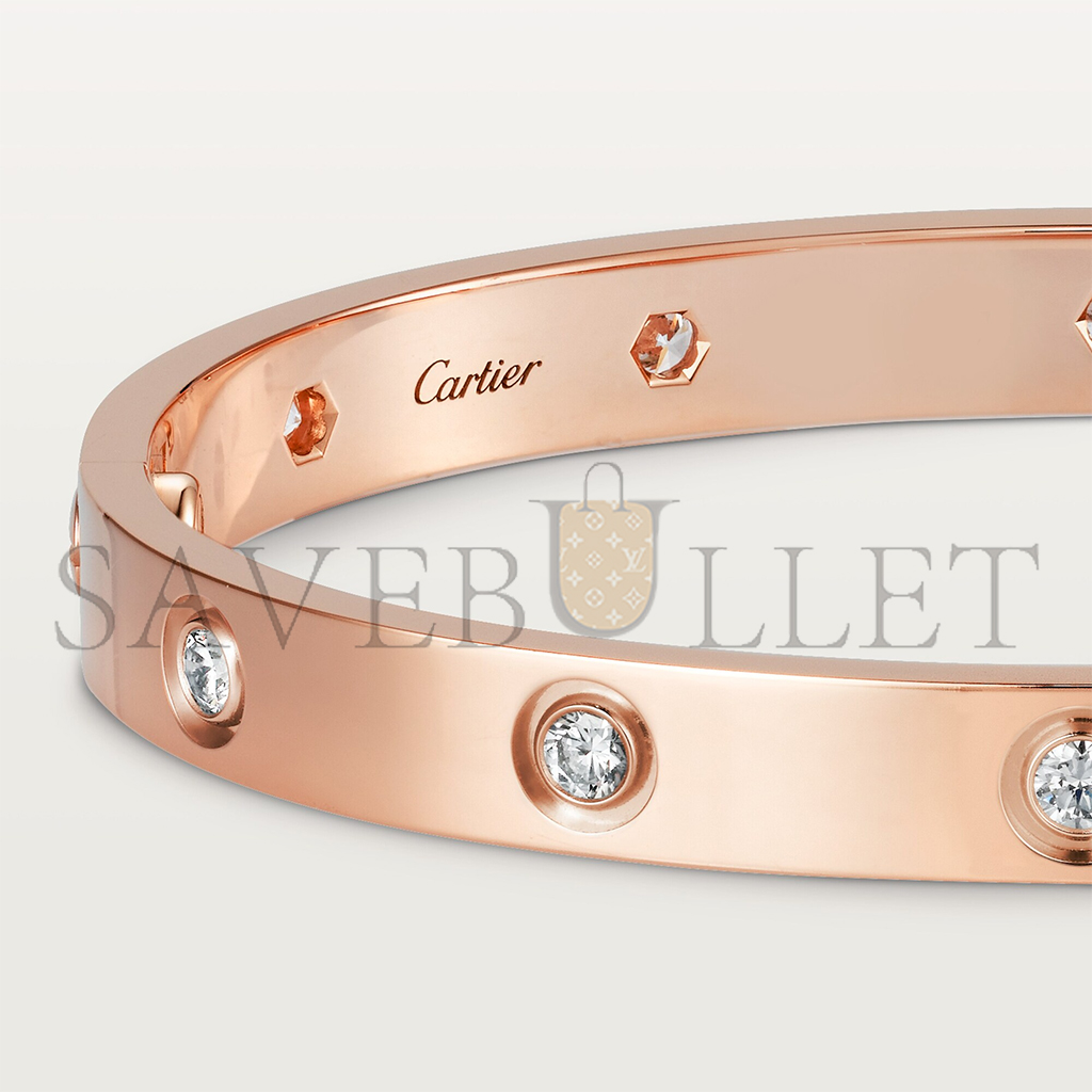 Ca*t*er love bracelet, 10 diamonds b6070217