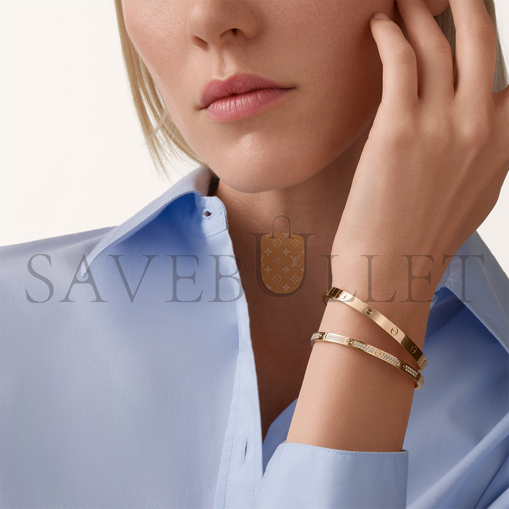 Ca*t*er love bracelet, small model, paved n6710717