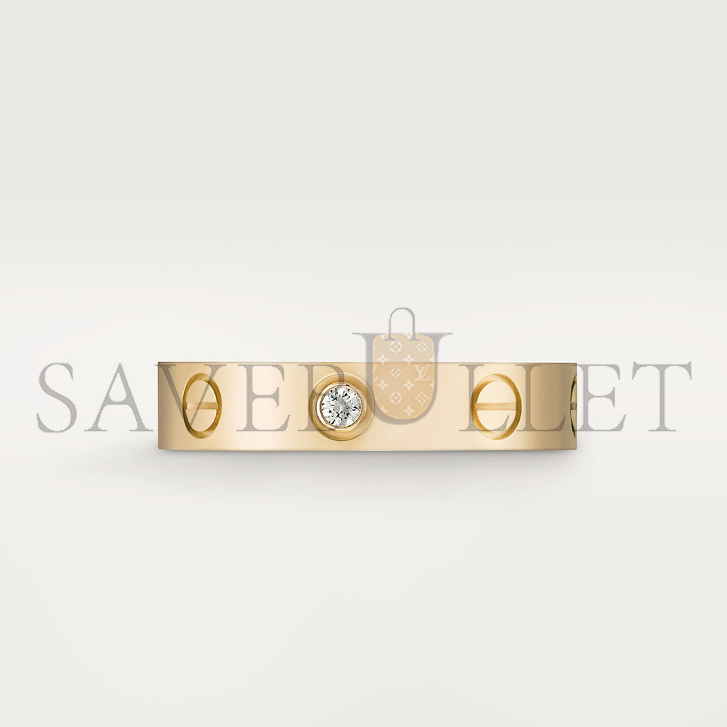 Ca*t*er love wedding band, 1 diamond b4056100
