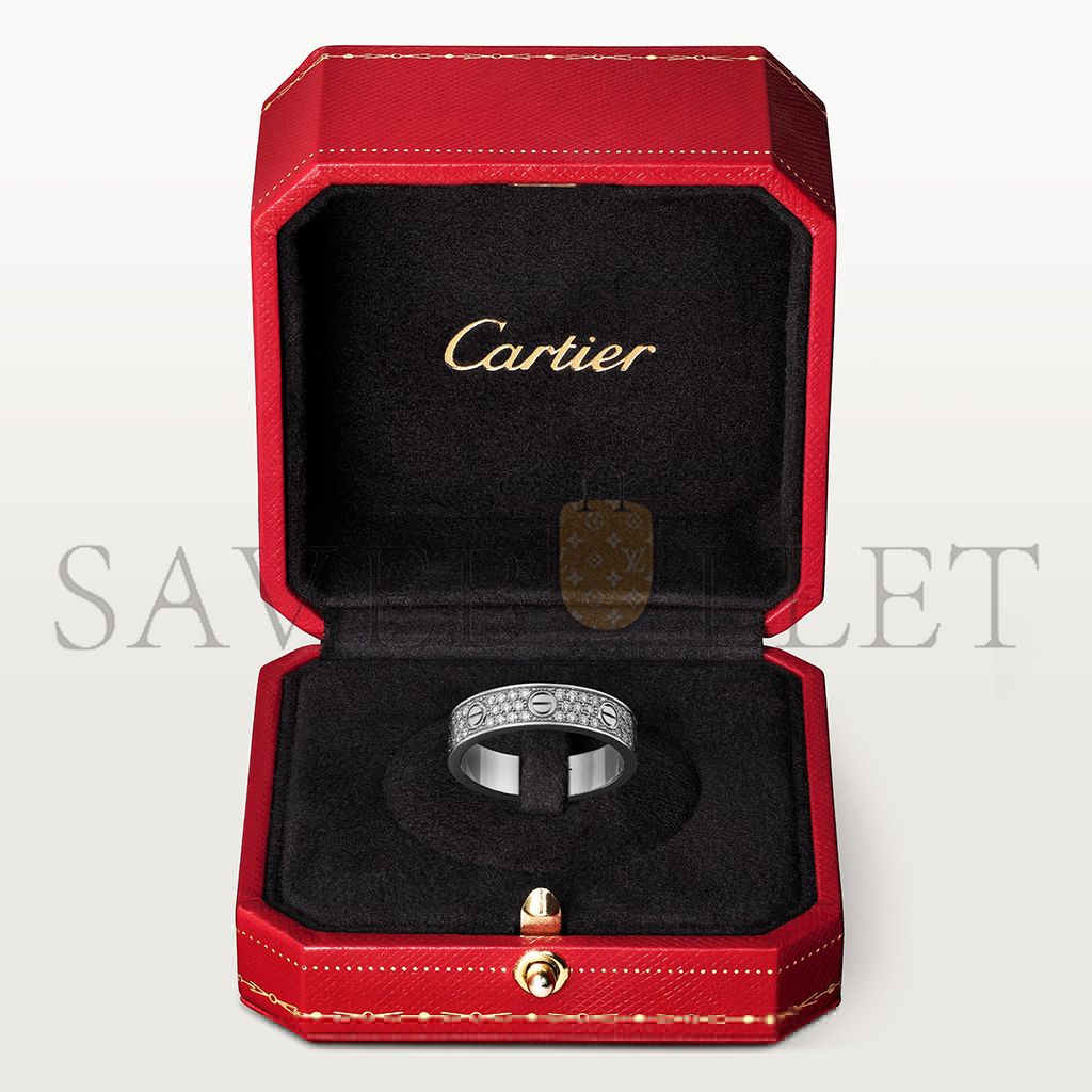 Ca*t*er love wedding band, diamond-paved b4083400