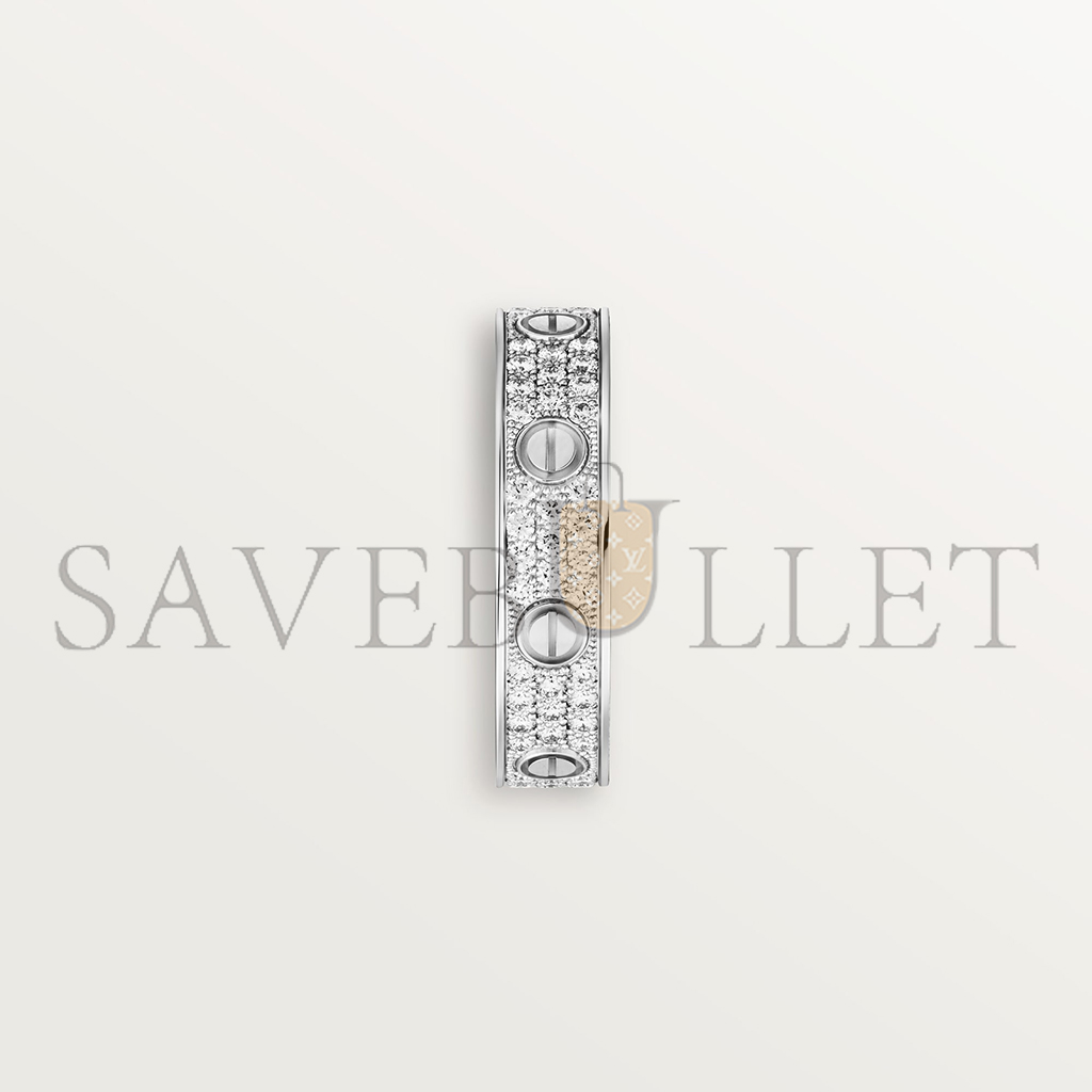 Ca*t*er love wedding band, diamond-paved b4083400