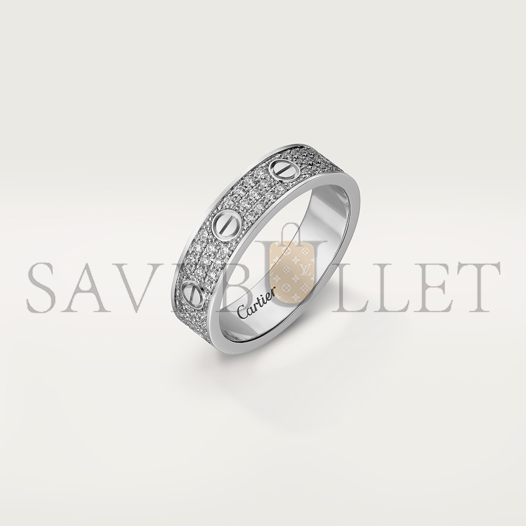 Ca*t*er love wedding band, diamond-paved b4083400