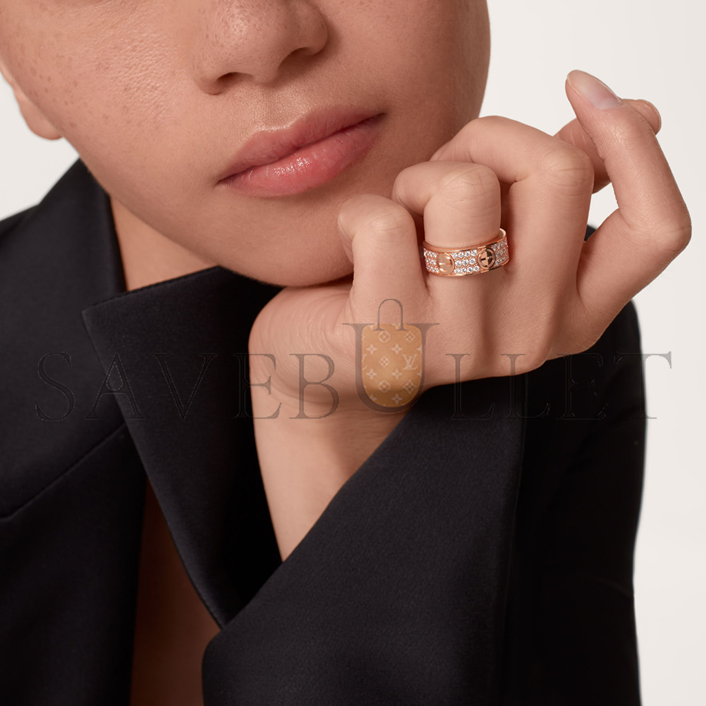 Ca*t*er love ring, diamond-paved b4087600