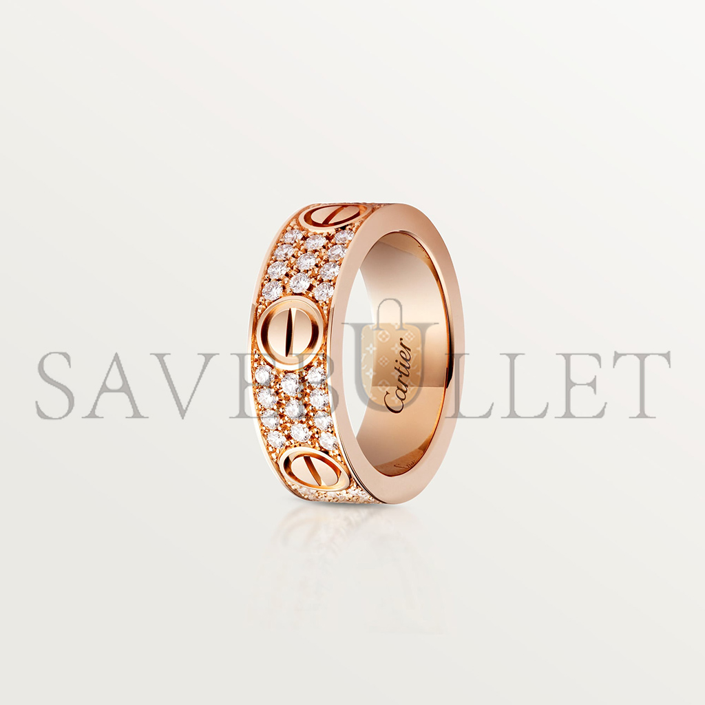 Ca*t*er love ring, diamond-paved b4087600