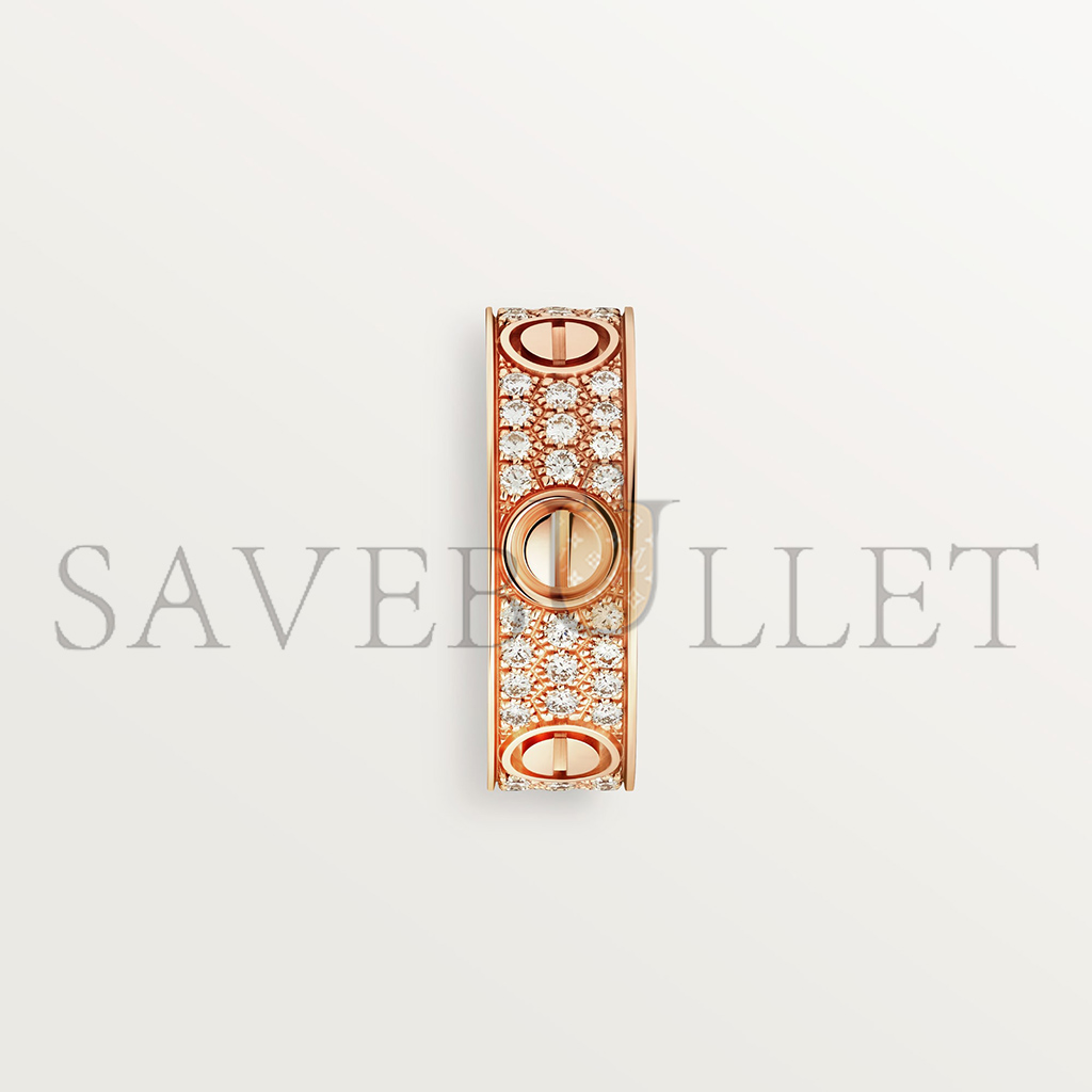 Ca*t*er love ring, diamond-paved b4087600