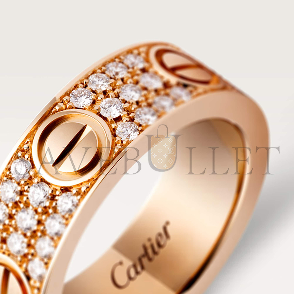 Ca*t*er love ring, diamond-paved b4087600