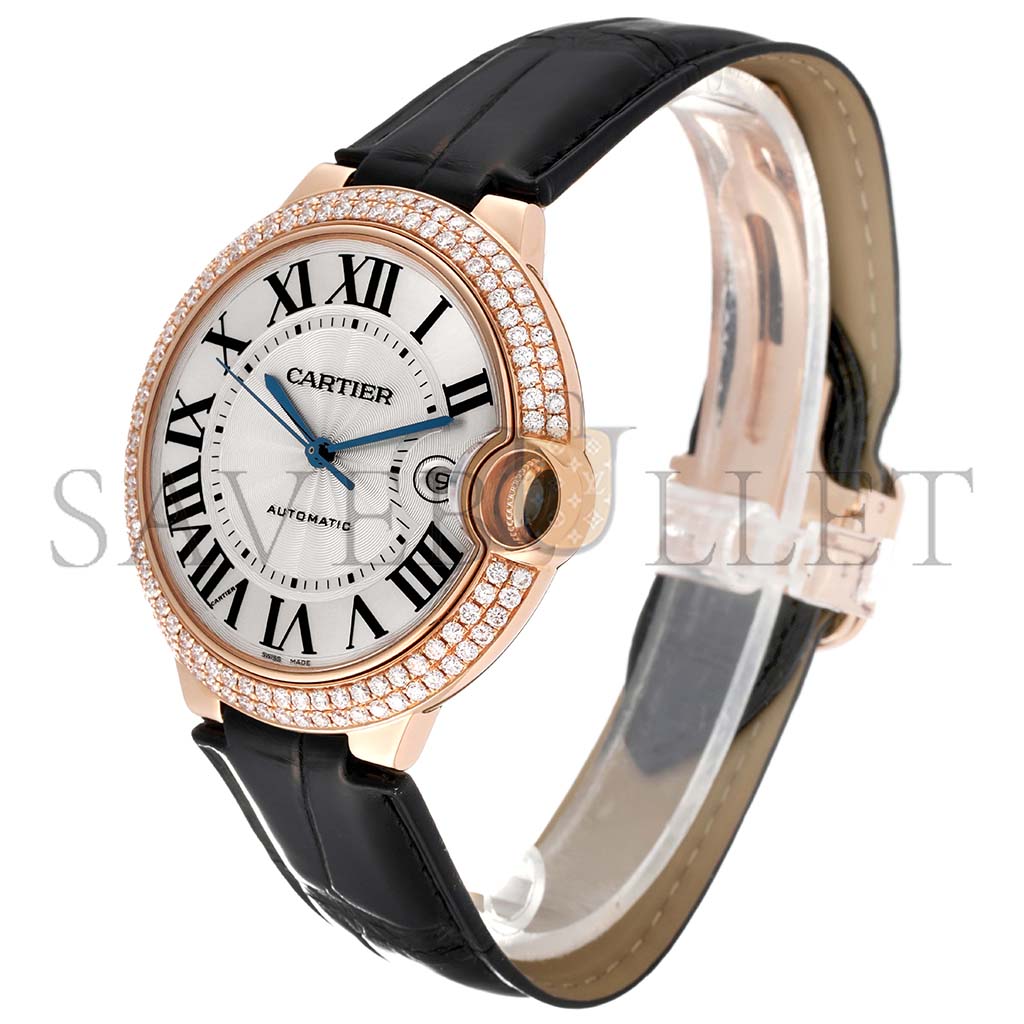 Ca*t*er ballon bleu 42 rose gold diamond mens watch we900851