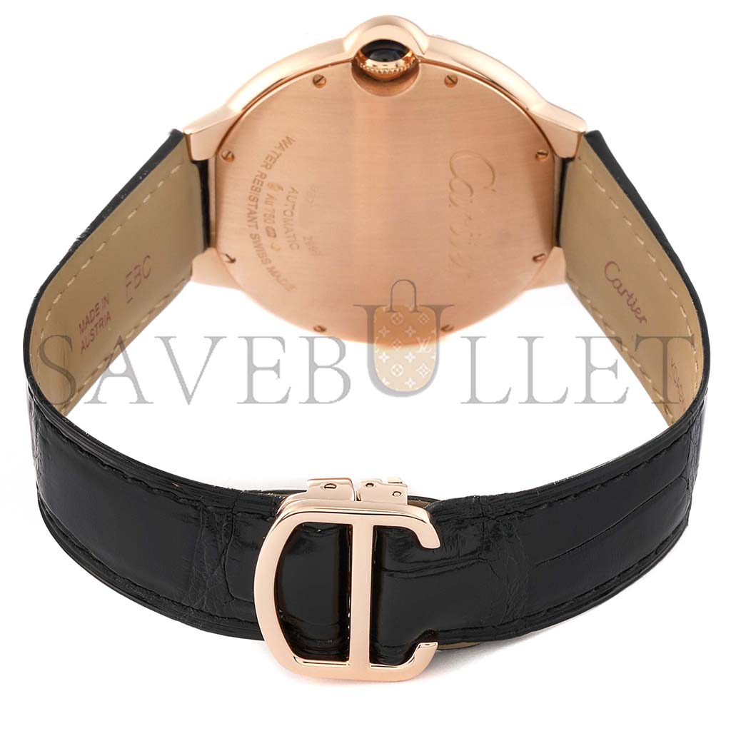 Ca*t*er ballon bleu 42 rose gold diamond mens watch we900851