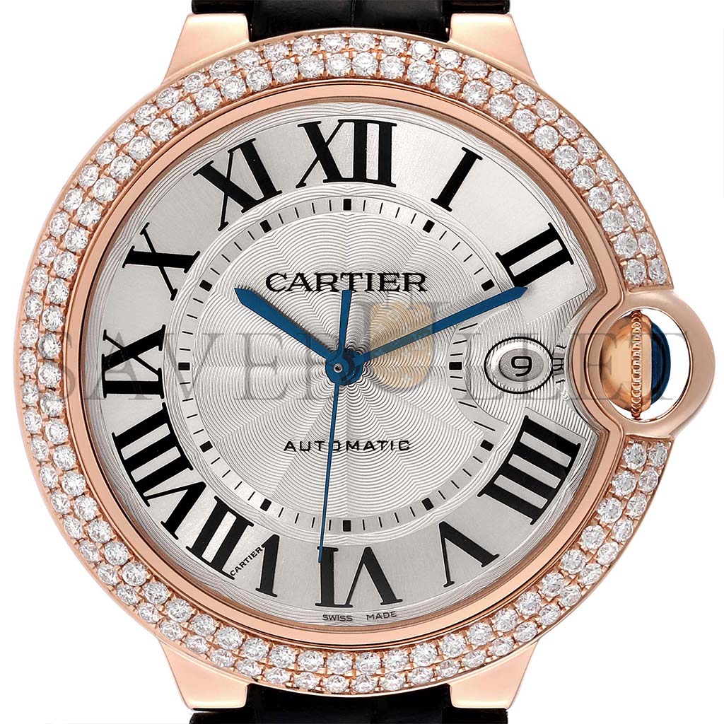 Ca*t*er ballon bleu 42 rose gold diamond mens watch we900851