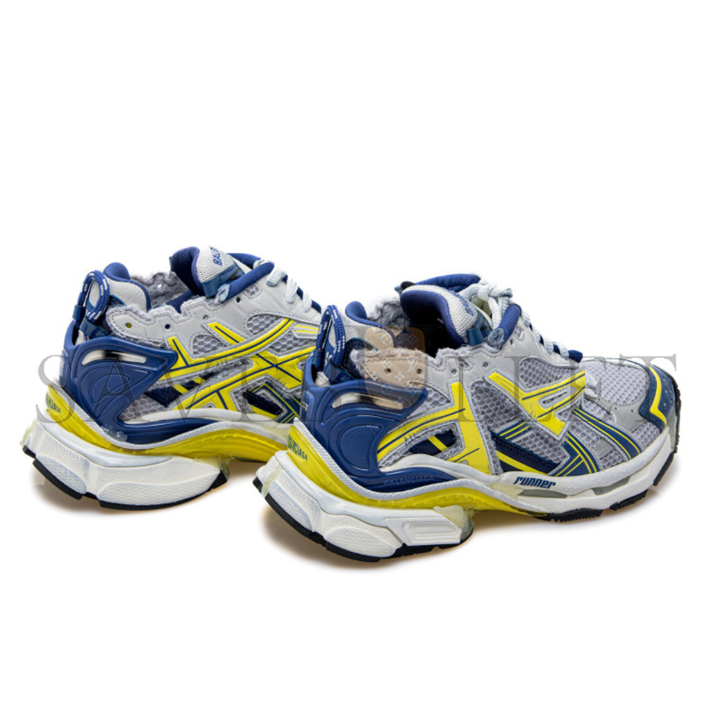 Ba*len*cia*ga runner sneaker white blue yellow 677403w3rb59174