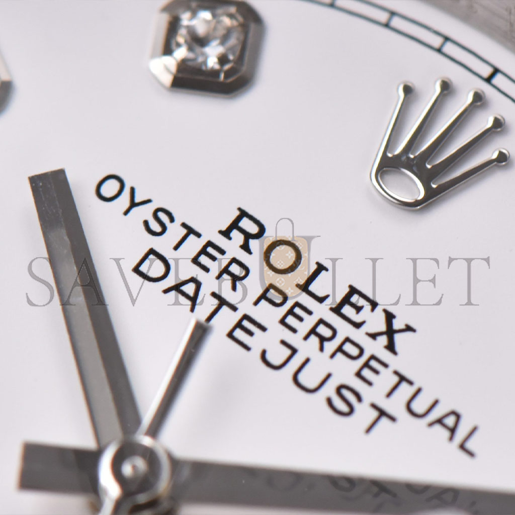 R*l*x datejust gmf white dial diamond marker jubilee bracelet watch 126334