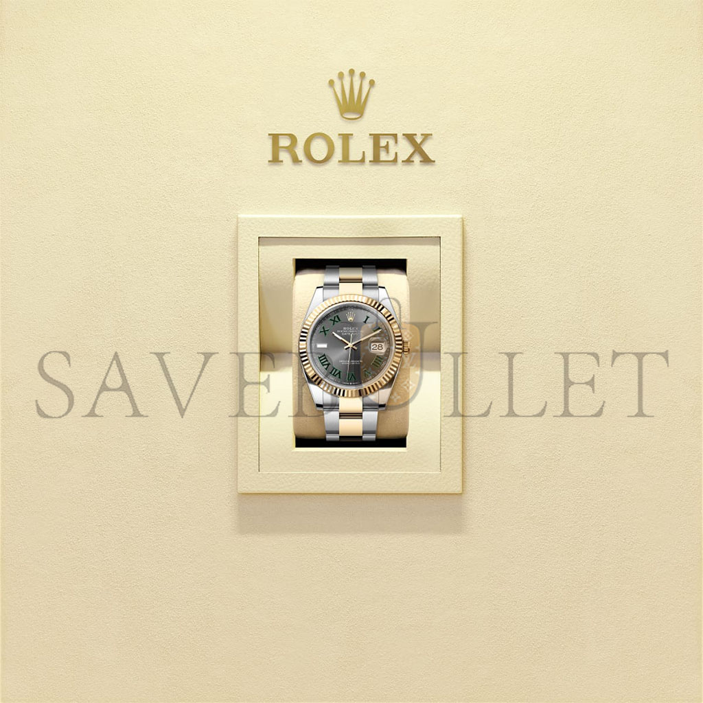 R*l*x datejust 41 oyster, 41 mm, oystersteel and yellow gold watch 126333