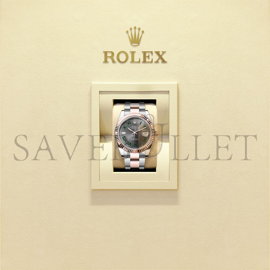 R*l*x datejust 41 oyster, 41 mm, oystersteel and everose gold watch 126331