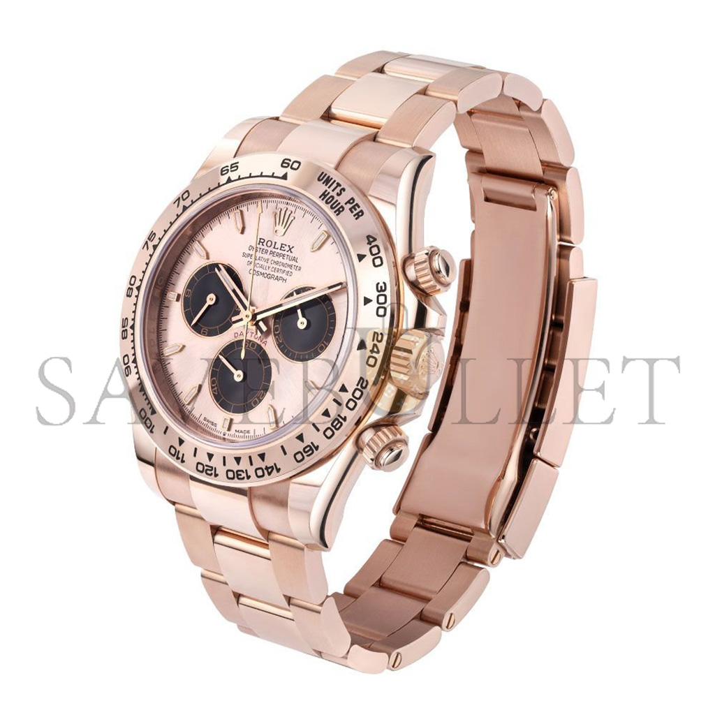 R*l*x daytona 18k rose gold, sundust index dial, 40 mm watch 126505-0003