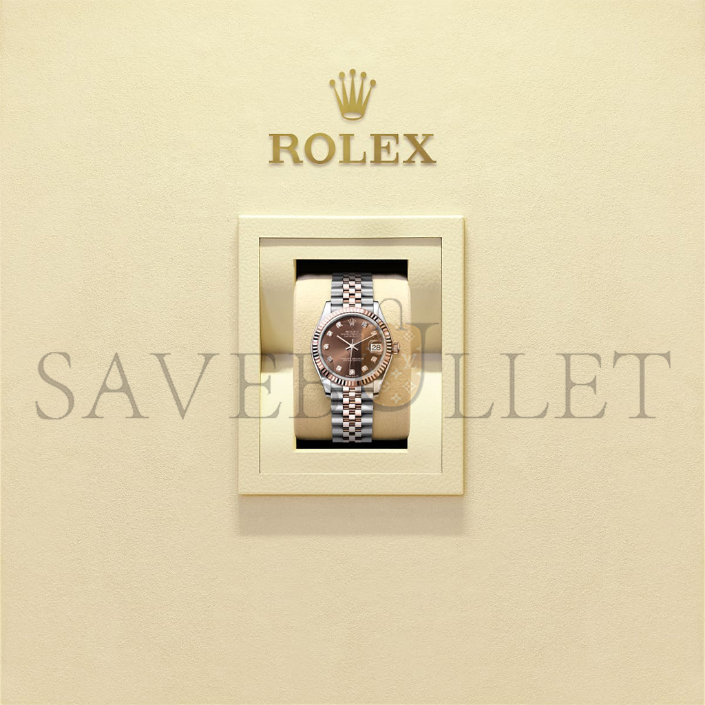 R*l*x datejust 31 oyster, 31 mm, oystersteel and everose gold watch 278271