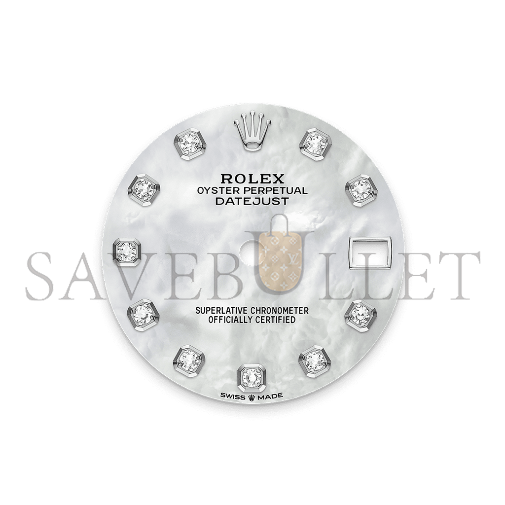 R*l*x datejust 31 oyster, 31 mm, oystersteel, white gold and diamonds watch 278384rbr