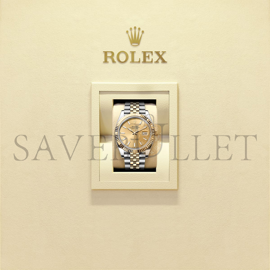 R*l*x datejust 41 oyster, 41 mm, oystersteel and yellow gold watch 126333-0010