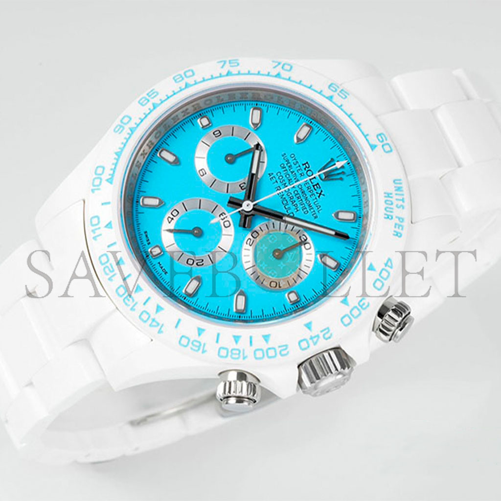 R*l*x daytona blue and white ceramic watch n4130