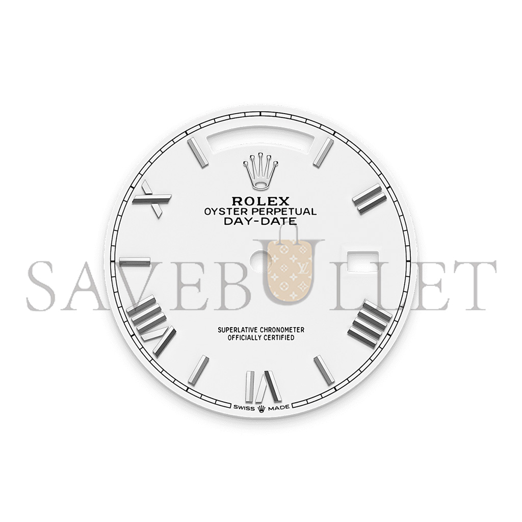 R*l*x day-date 36 oyster, 36 mm, white gold and diamonds watch 128349rbr-0043
