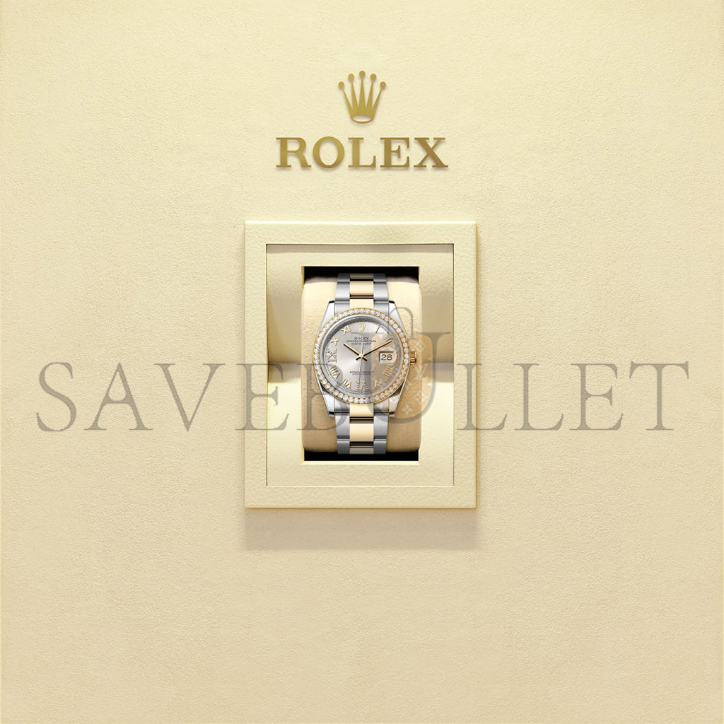 R*l*x datejust 36 oyster, 36 mm, oystersteel, yellow gold and diamonds watch 126283rbr-0018