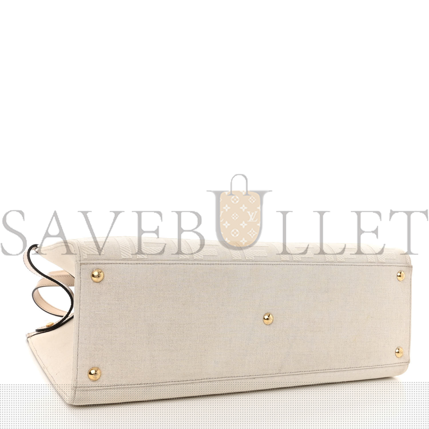 F**di canvas vitello king ff embroidered medium peekaboo x-tote poudre (41*29*15cm)