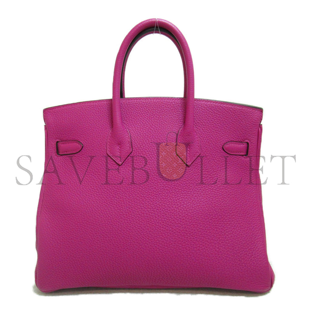 H**mes birkin 30 togo leather magnolia pink silver buckle bag 2101217510769 (30*20*13cm)
