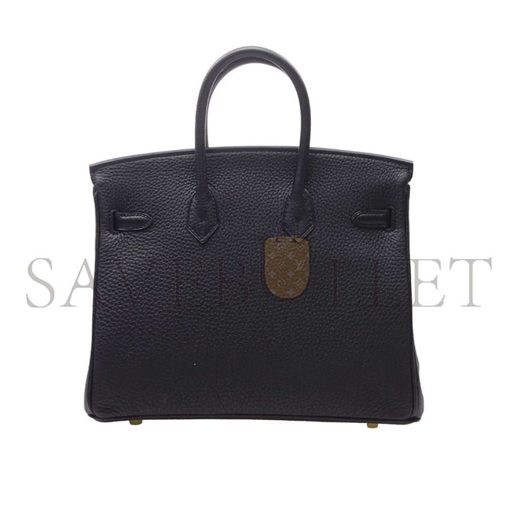 H**mes master birkin 25 togo leather black gold buckle h028369cc89 (25*20*13cm)