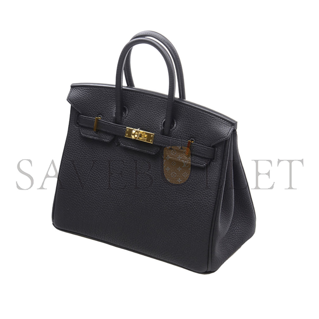 H**mes master birkin 25 togo leather black gold buckle h028369cc89 (25*20*13cm)