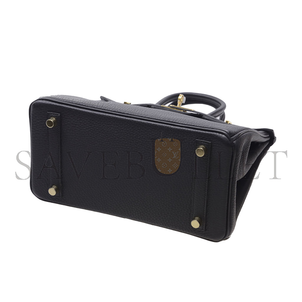 H**mes master birkin 25 togo leather black gold buckle h028369cc89 (25*20*13cm)