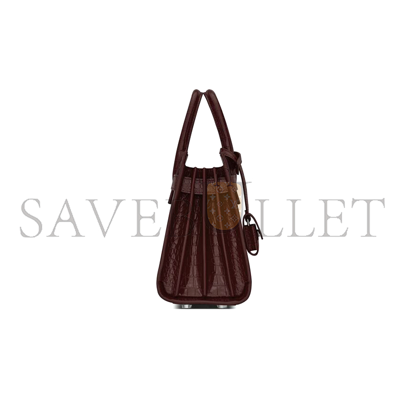 Y*L sac de jour nano bag in crocodile-embossed leather 392035dnd1n6475 (22*18*10.5cm)