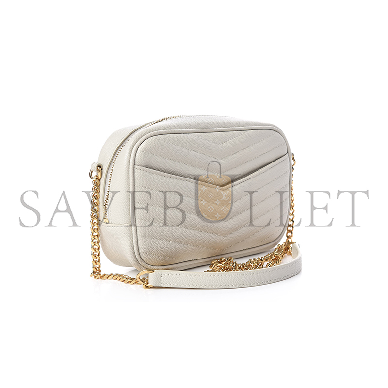 Y*L mini lou bag in matelassÉ grain de poudre embossed leather white 466952 (19*10.5*5cm)