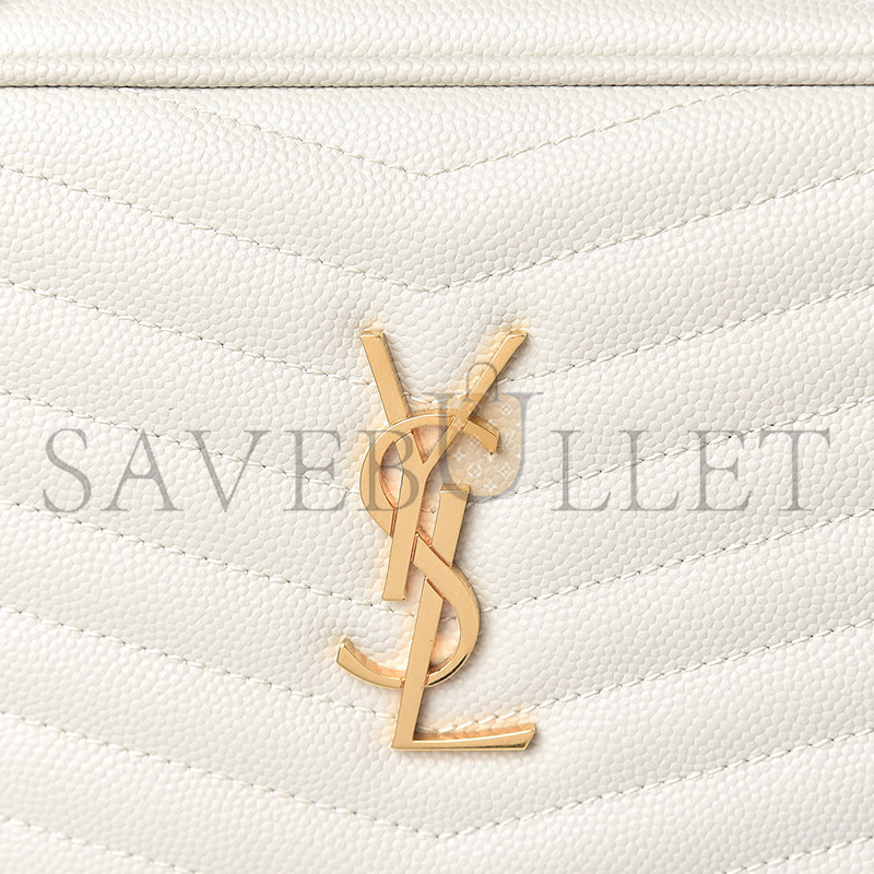 Y*L mini lou bag in matelassÉ grain de poudre embossed leather white 466952 (19*10.5*5cm)