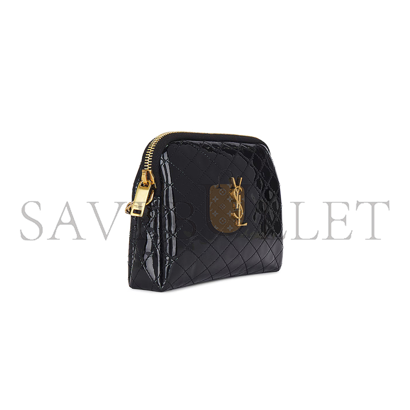 Y*L gaby zipped pouch in quilted patent leather 733667ahg071000 (19*13*3.5cm)