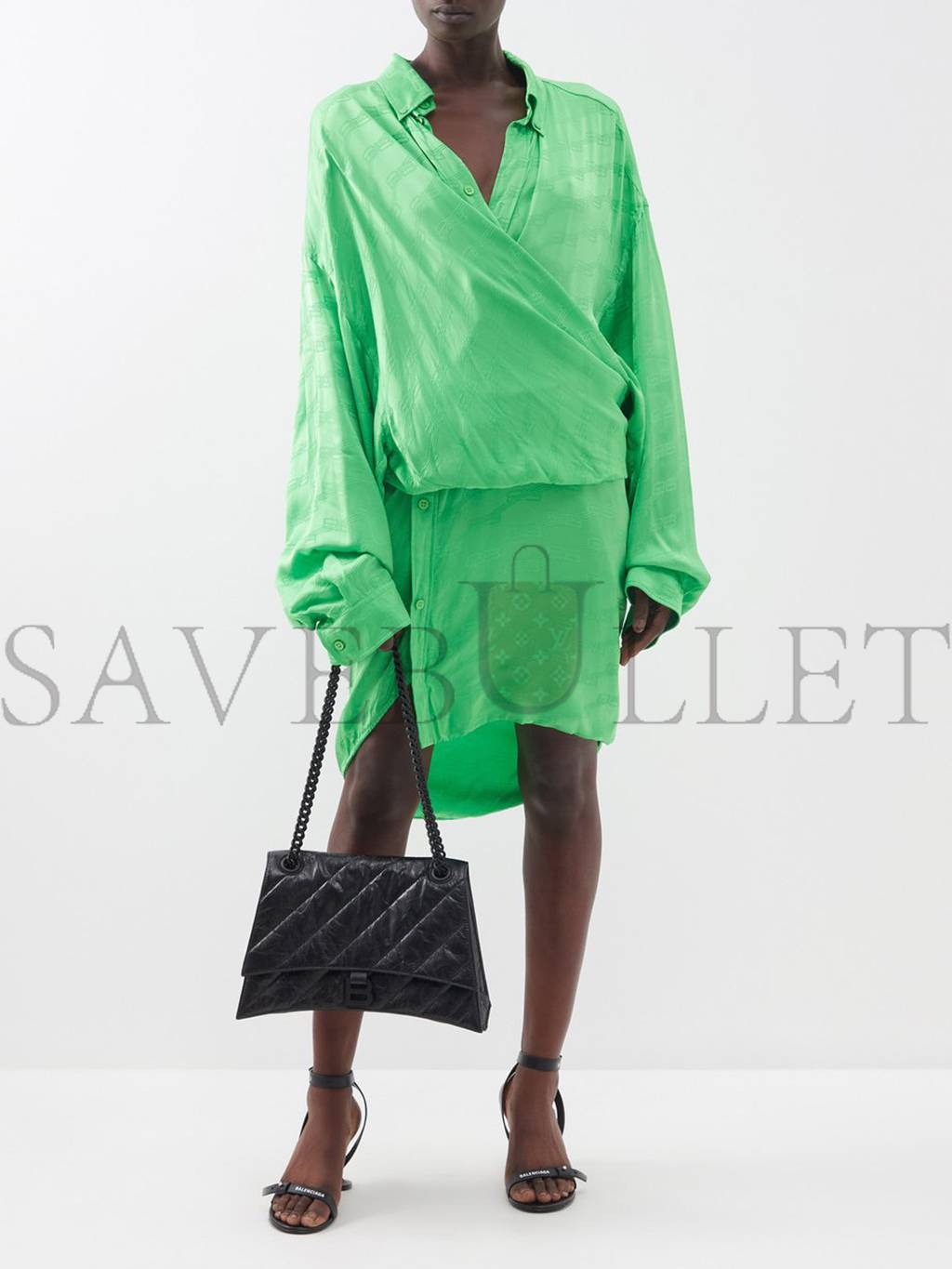 Ba*len*cia*ga black crush m quilted creased leather shoulder bag matchesfashion us (30.9*20.3*11.4cm)