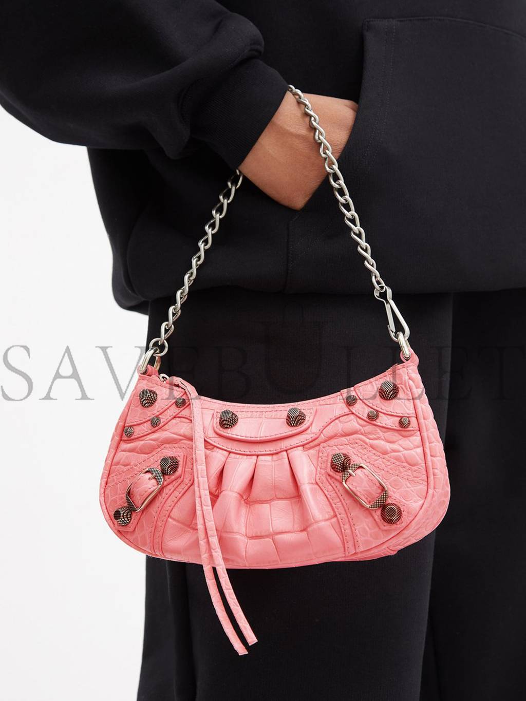 Ba*len*cia*ga pink le cagole mini croc-effect leather shoulder bag matchesfashion us (20*10*3.5cm)
