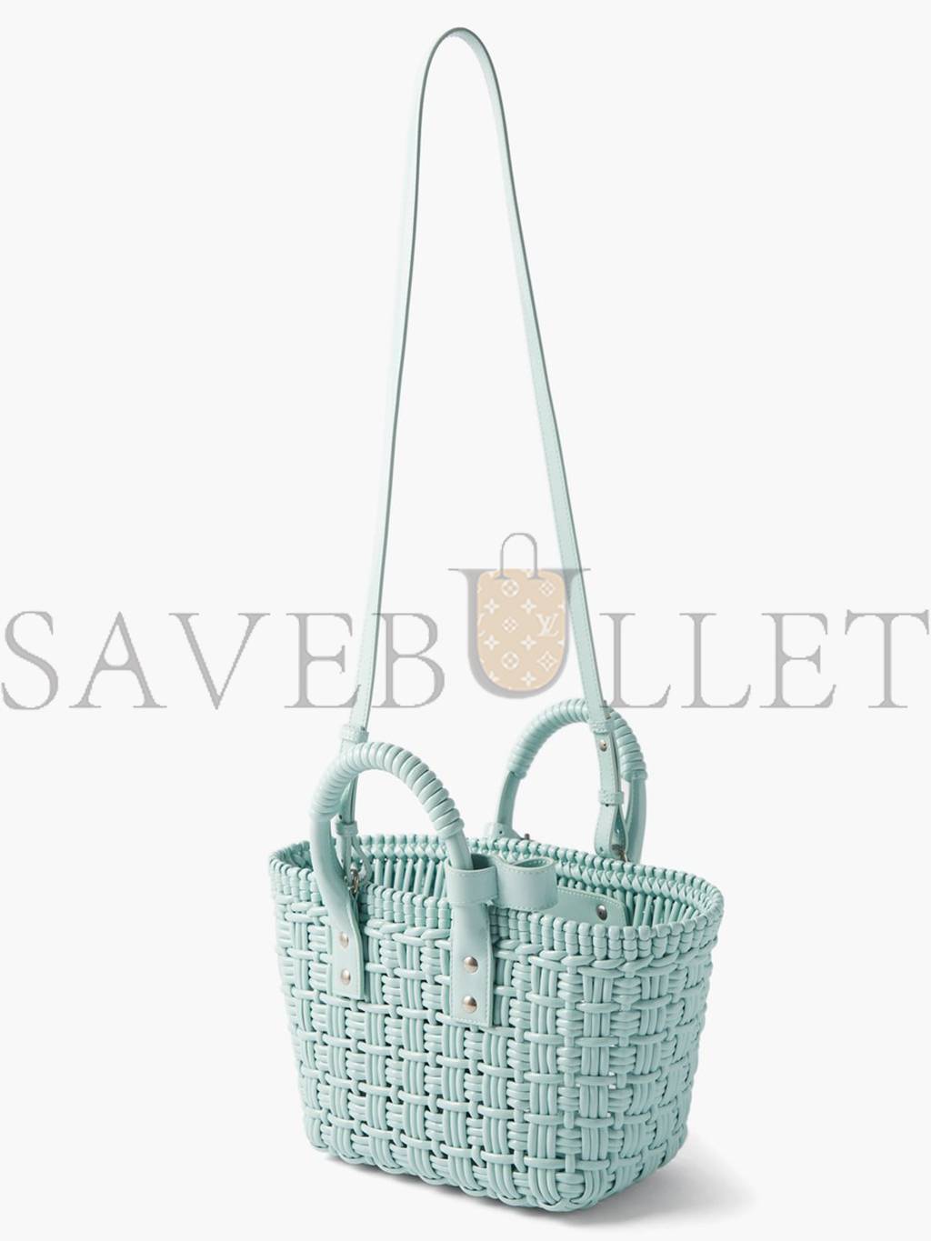 Ba*len*cia*ga green bistro xs woven faux-leather basket bag matchesfashion us (22*20*12.5cm)
